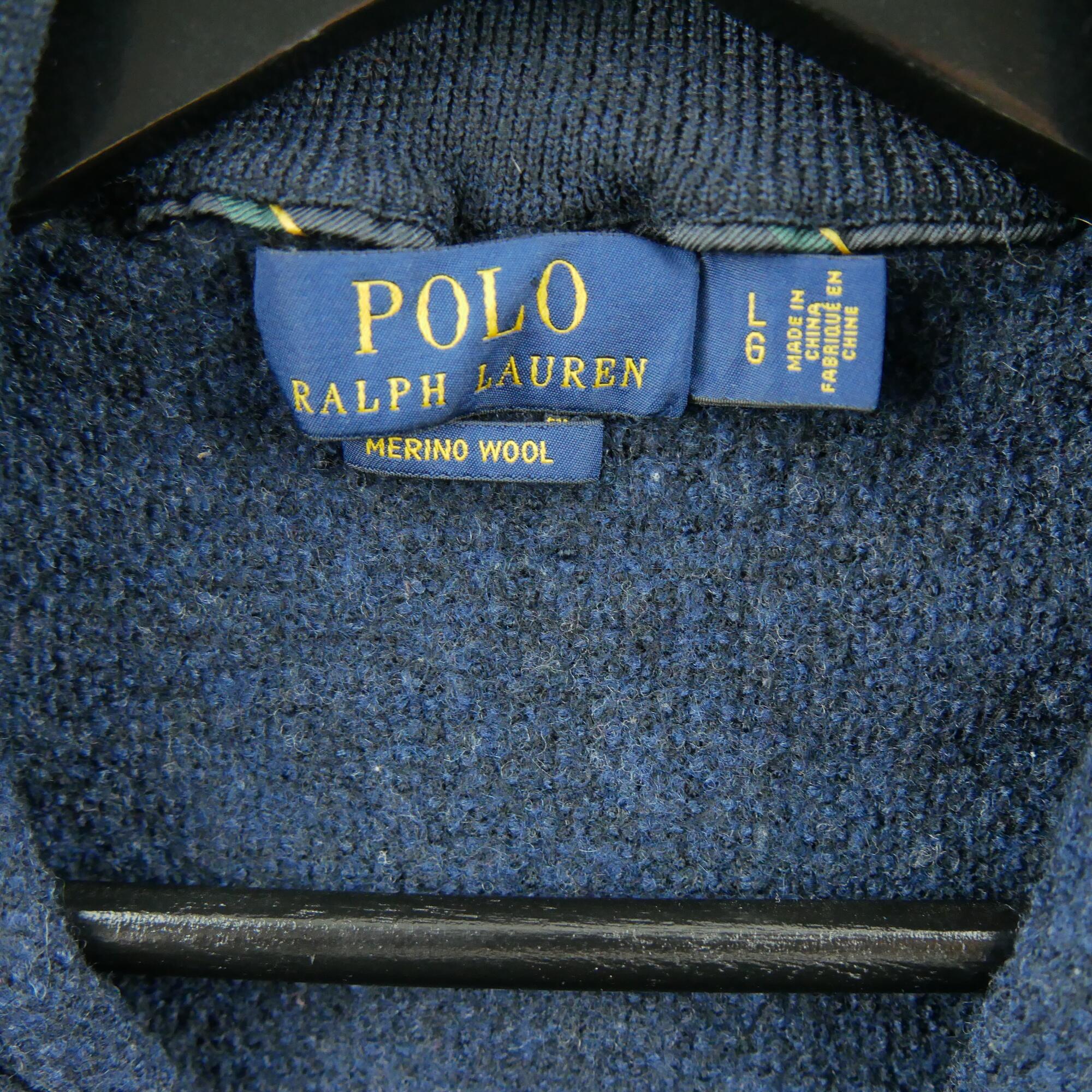 Maglione blu scuro con zip a quarto Uomo 6/7