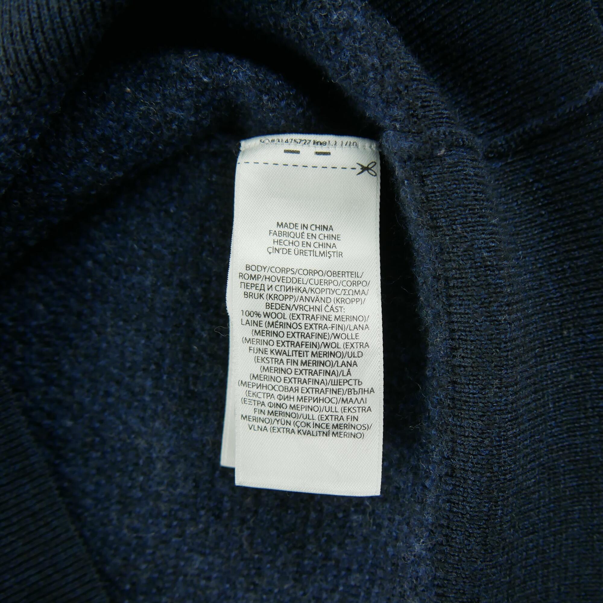 Maglione blu scuro con zip a quarto Uomo 7/7