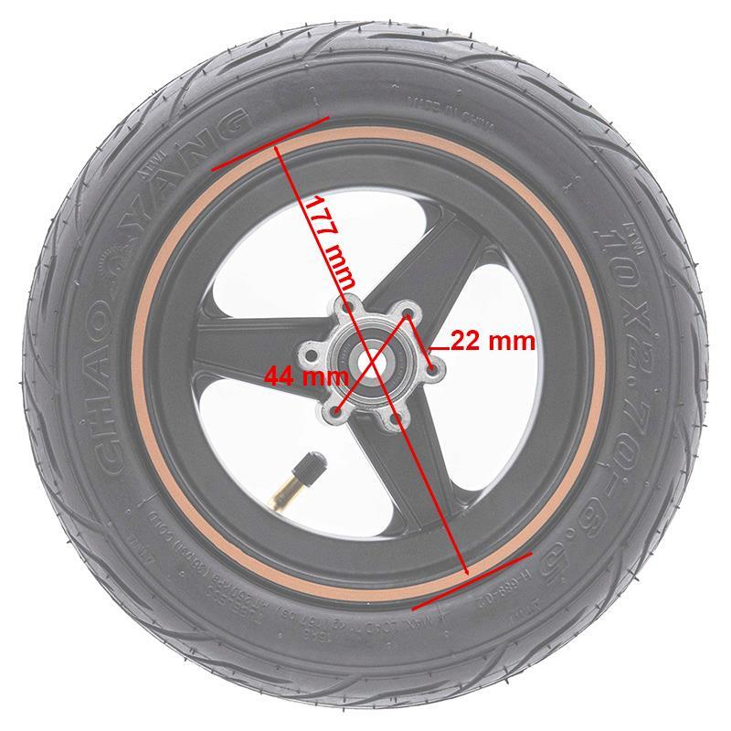 Llanta de 6,5" y bisel 47mm marrón para Smartgyro Speedway & Rockway 2/5