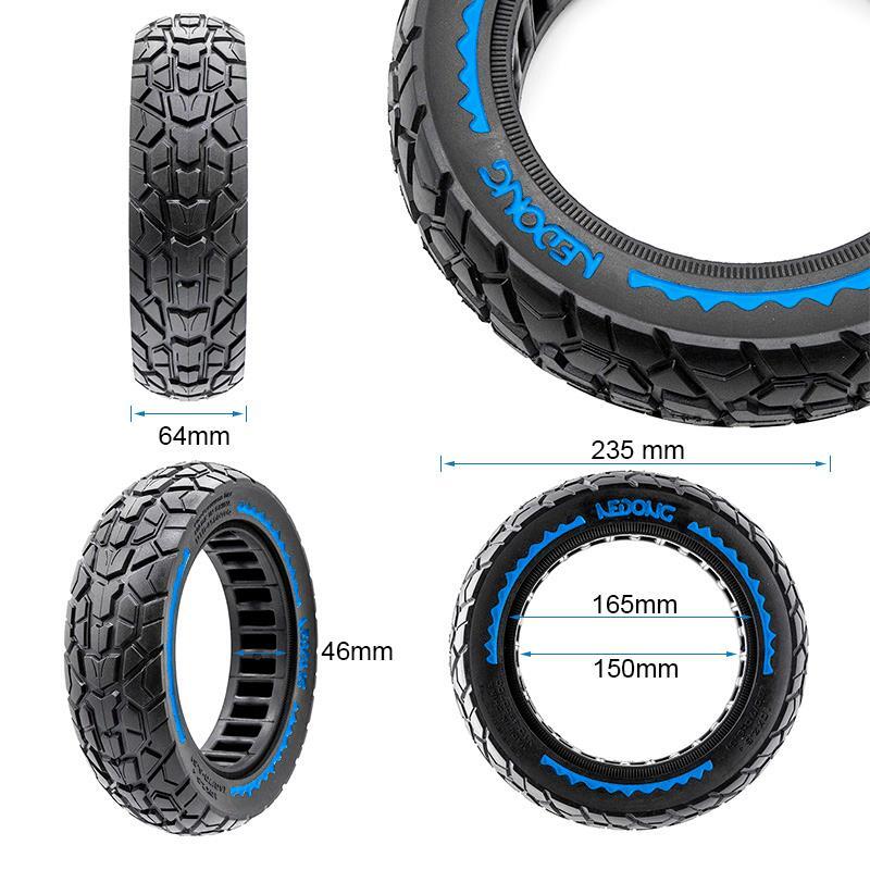 Rueda maciza ultraligera offroad 10x2,5-6,5/B44 - azul [Nedong] 2/5