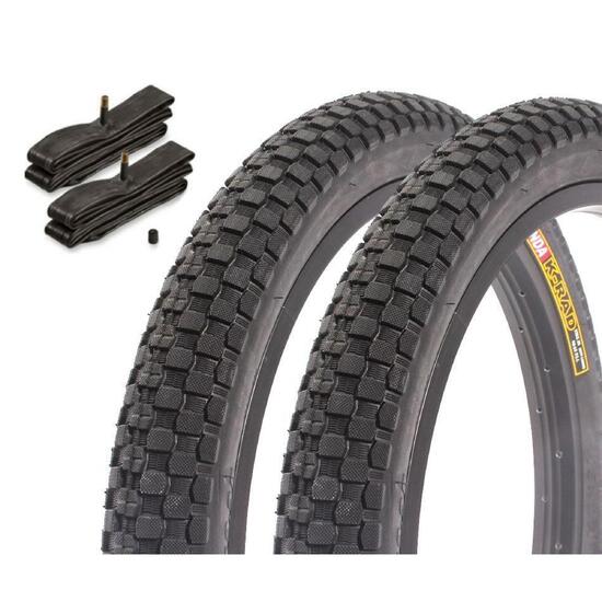 Zestaw opon BMX KENDA K-RAD 20 cali x 2,35 cala + dętka AV