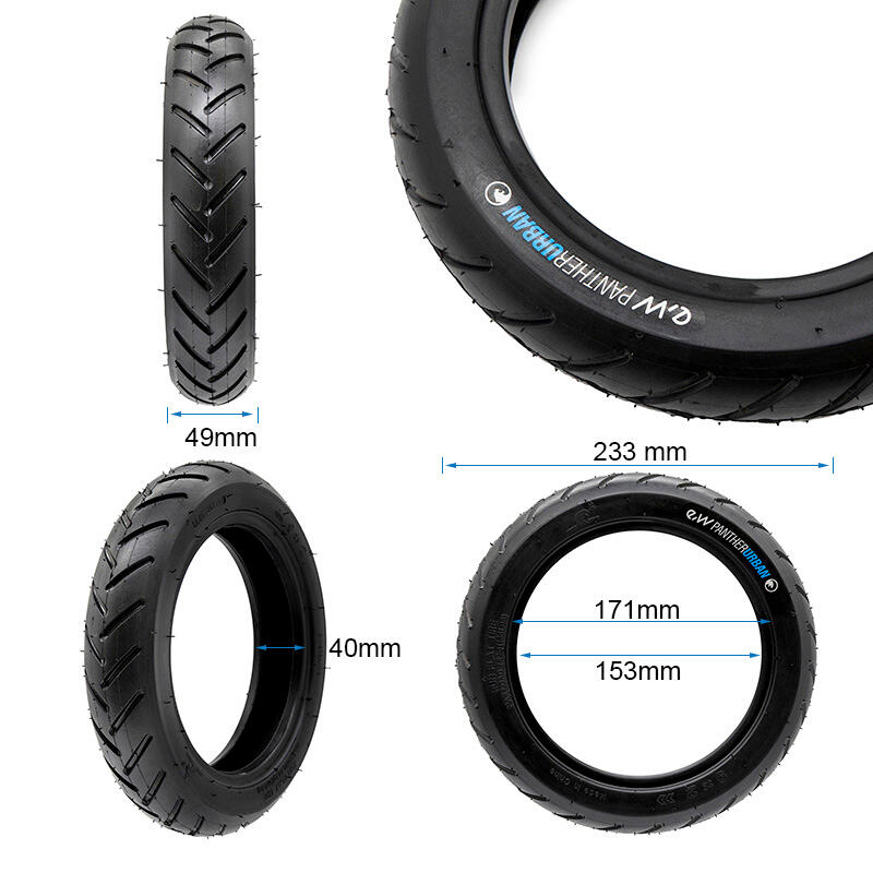 Neumático tubeless 9x2 [EWHEEL PANTHERURBAN runflat] - negro 2/5