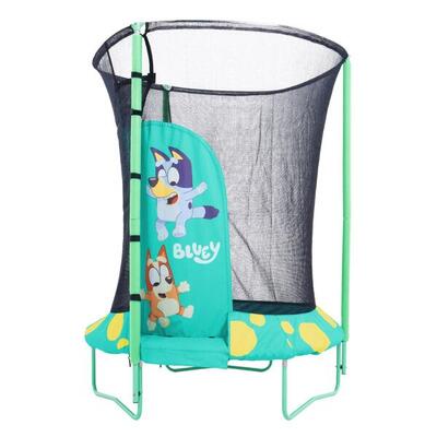 Ronde trampoline met iglo-opening junior blauw d140cm