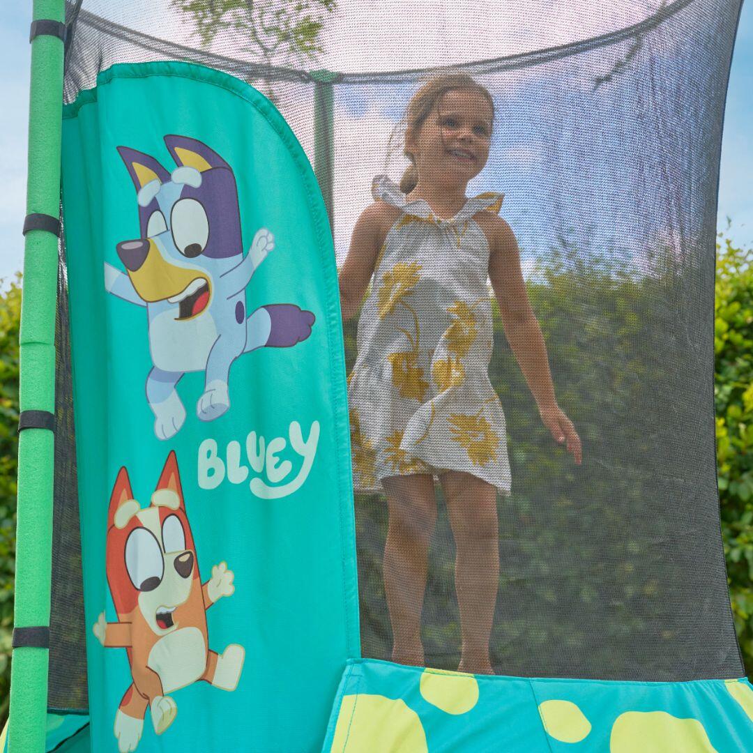 Trampolino rotondo con apertura a igloo JUNIOR blu D140cm 4/5