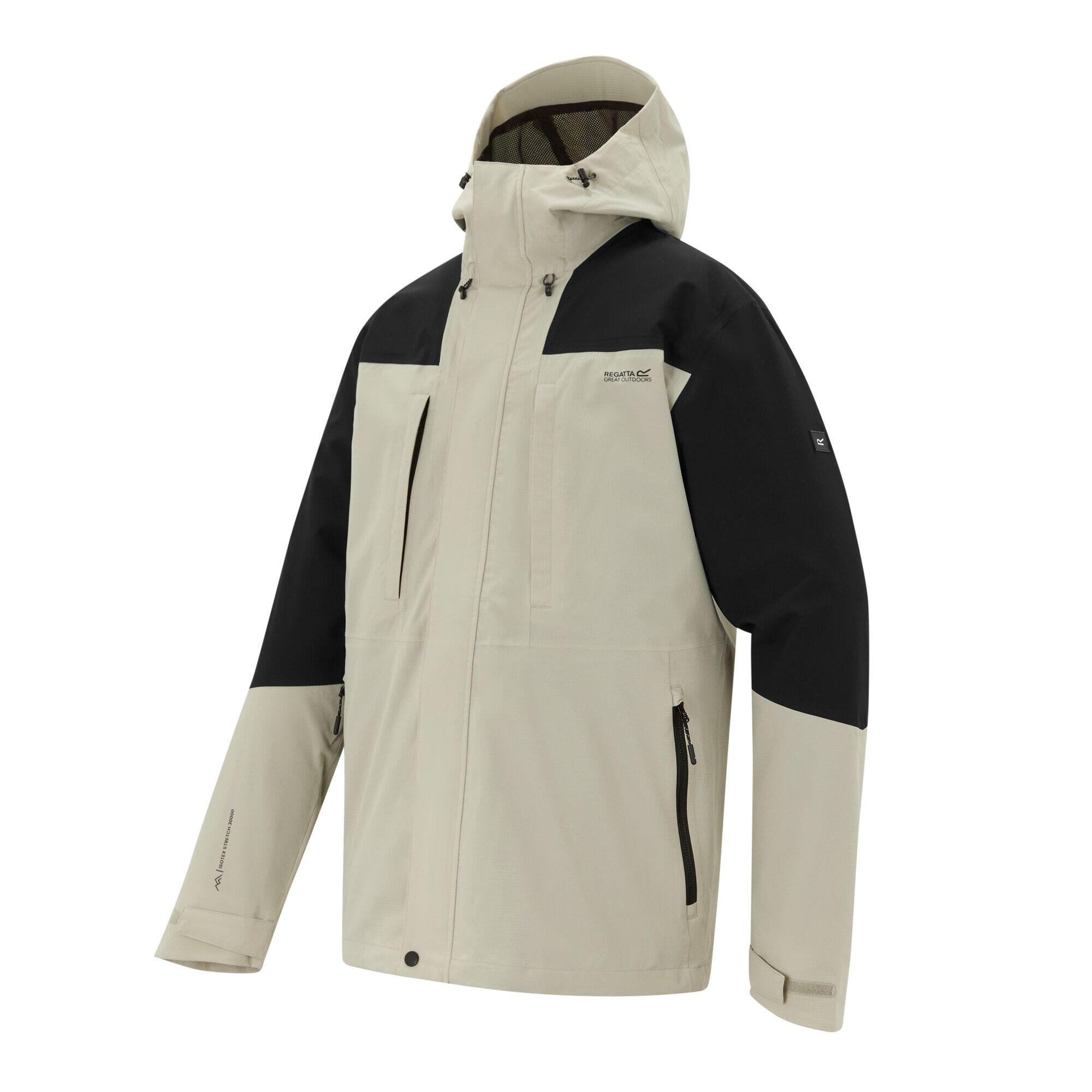 Veste Imperméable À Capuche FREESDALE Homme (Blanc Cassé / Noir) 3/5