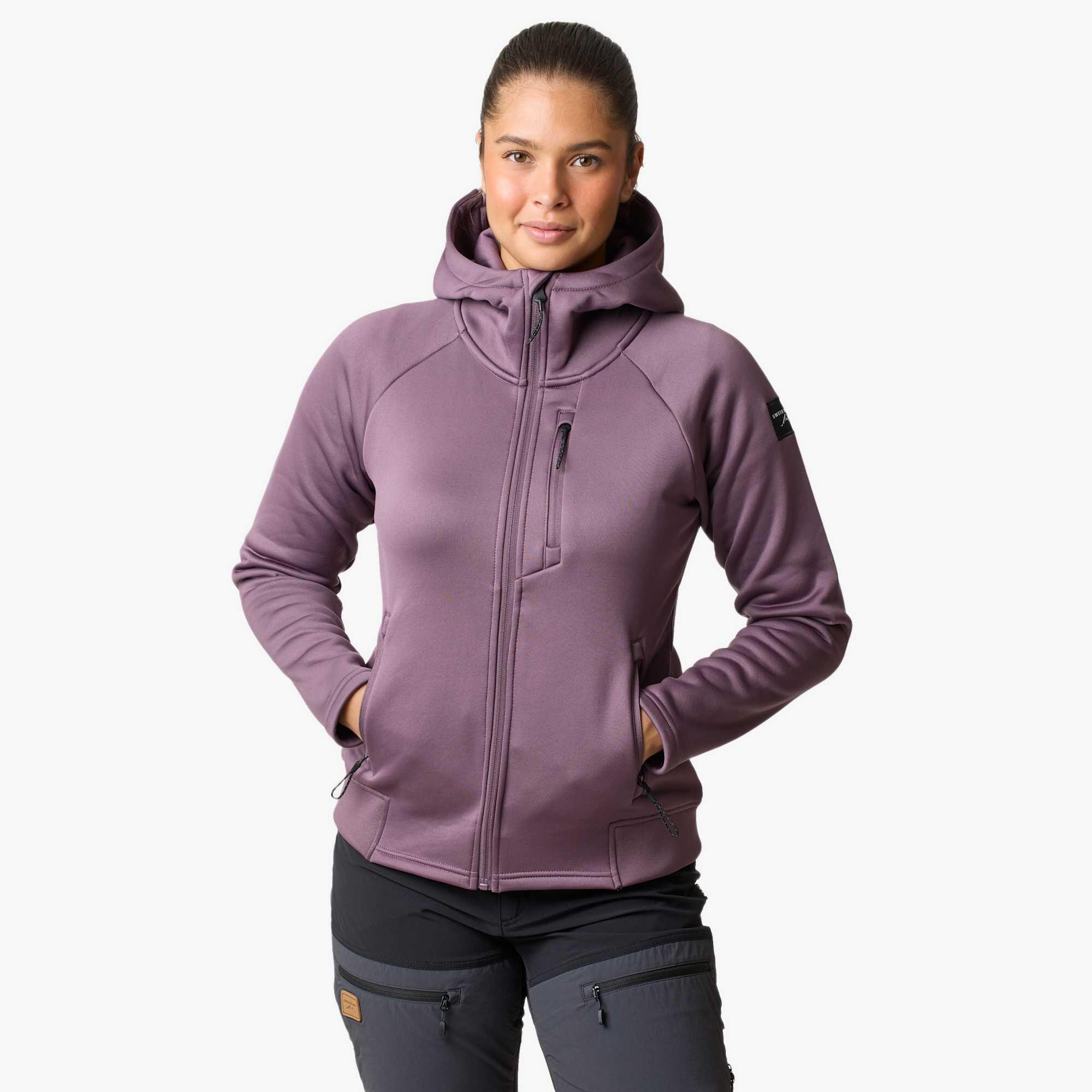 Bluza Polarowa Rozpinana Wędrówki Kobieta Lofoten Regularny Krój