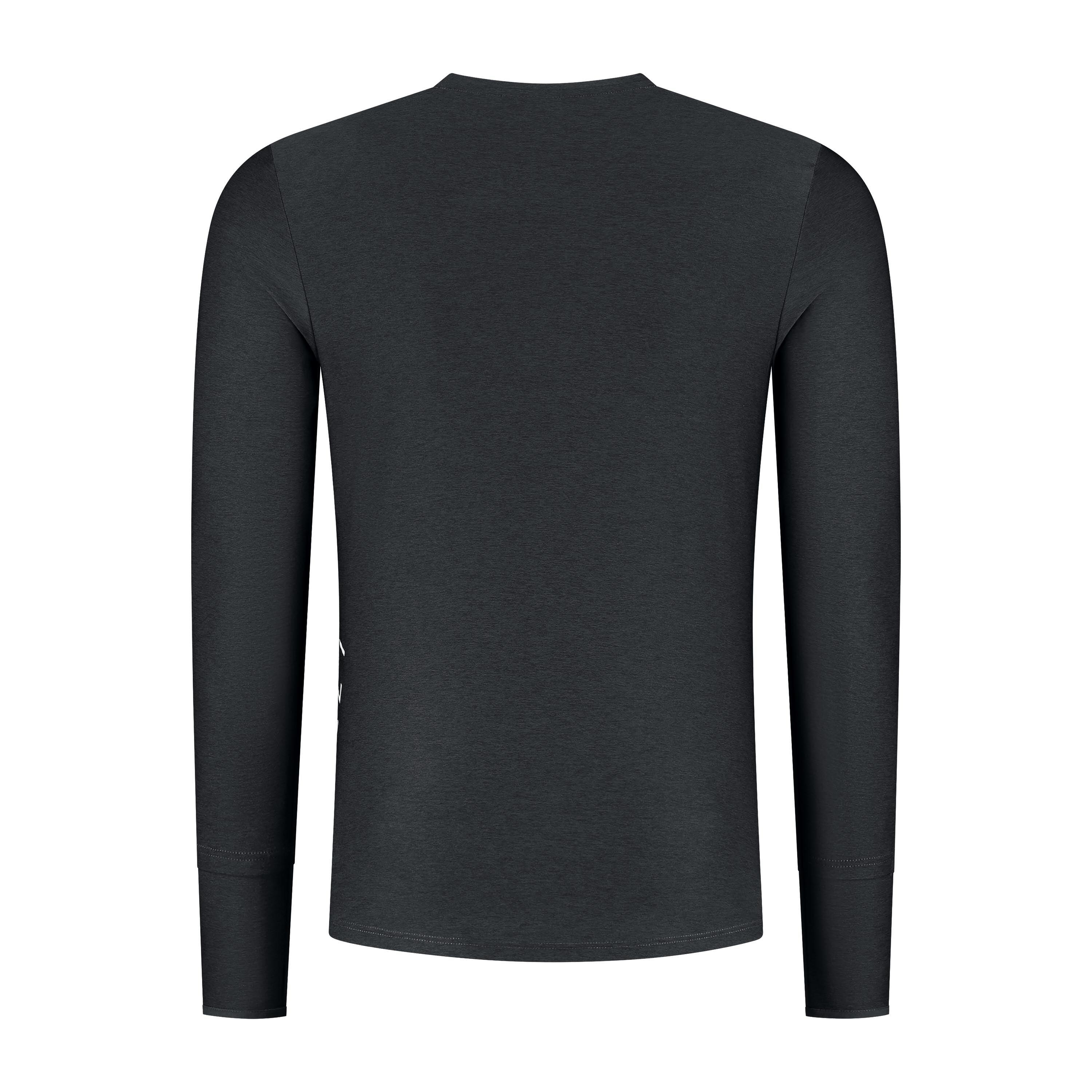 T-shirt de course manches longues Homme Noir Essential 3/7