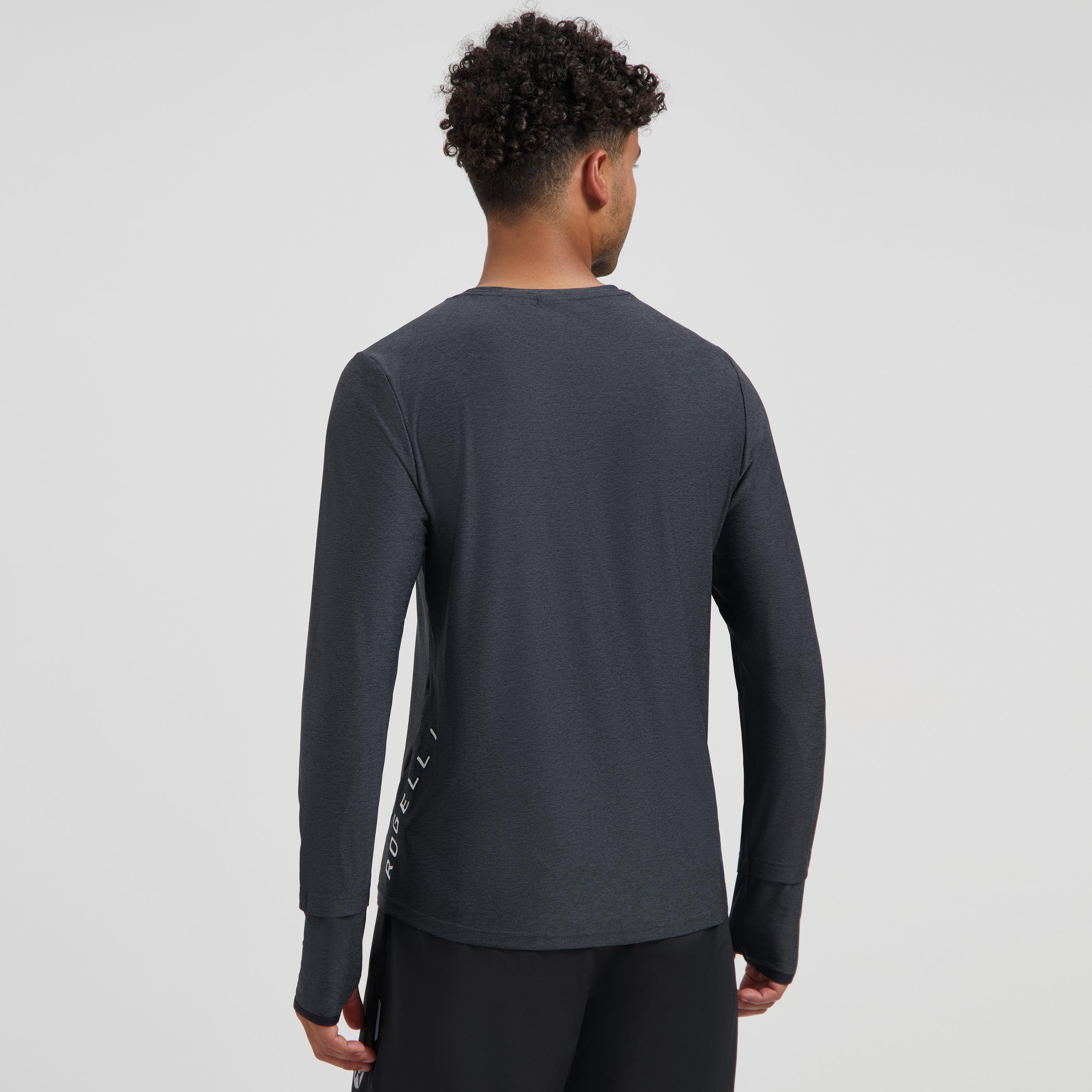 T-shirt de course manches longues Homme Noir Essential 4/7