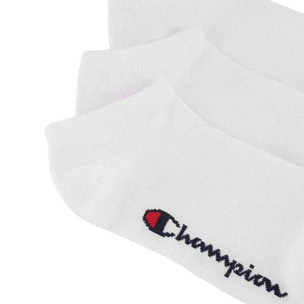 Calzini Logo Adulto Unisex Misura Confezione 3 Champion Bianco 2/2
