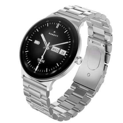 Smartwatch Garett Quantum srebrny stalowy