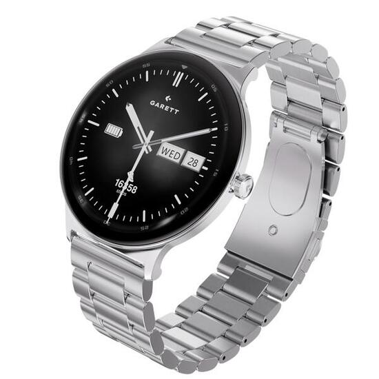 Smartwatch Garett Quantum srebrny stalowy