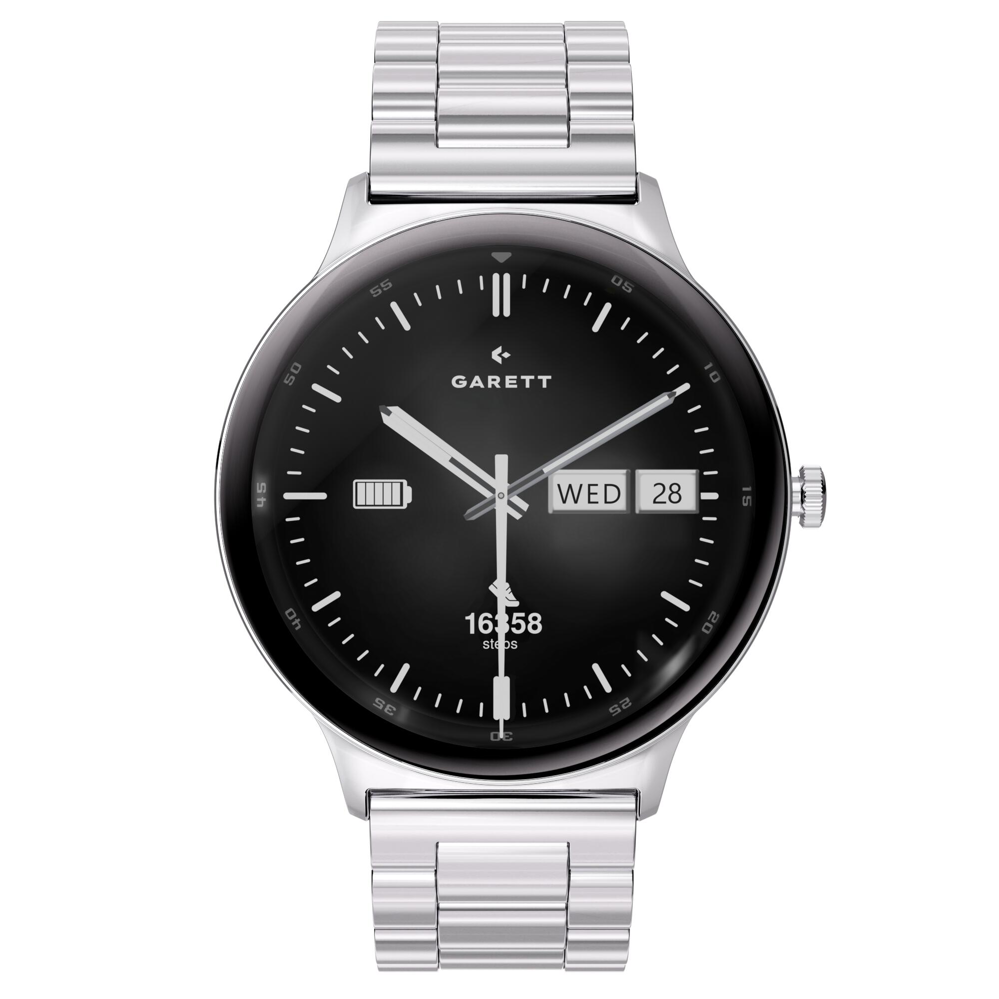 Smartwatch Garett Quantum srebrny stalowy 3/7