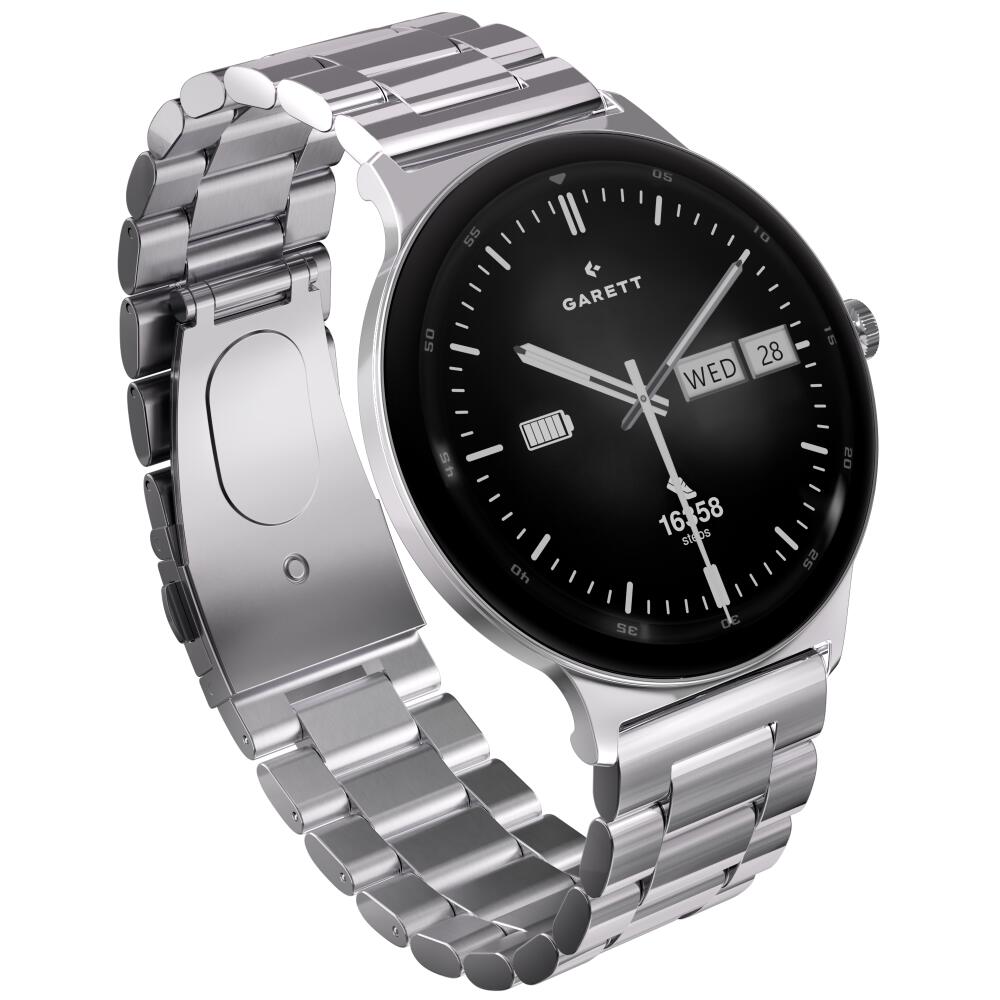 Smartwatch Garett Quantum srebrny stalowy 2/7
