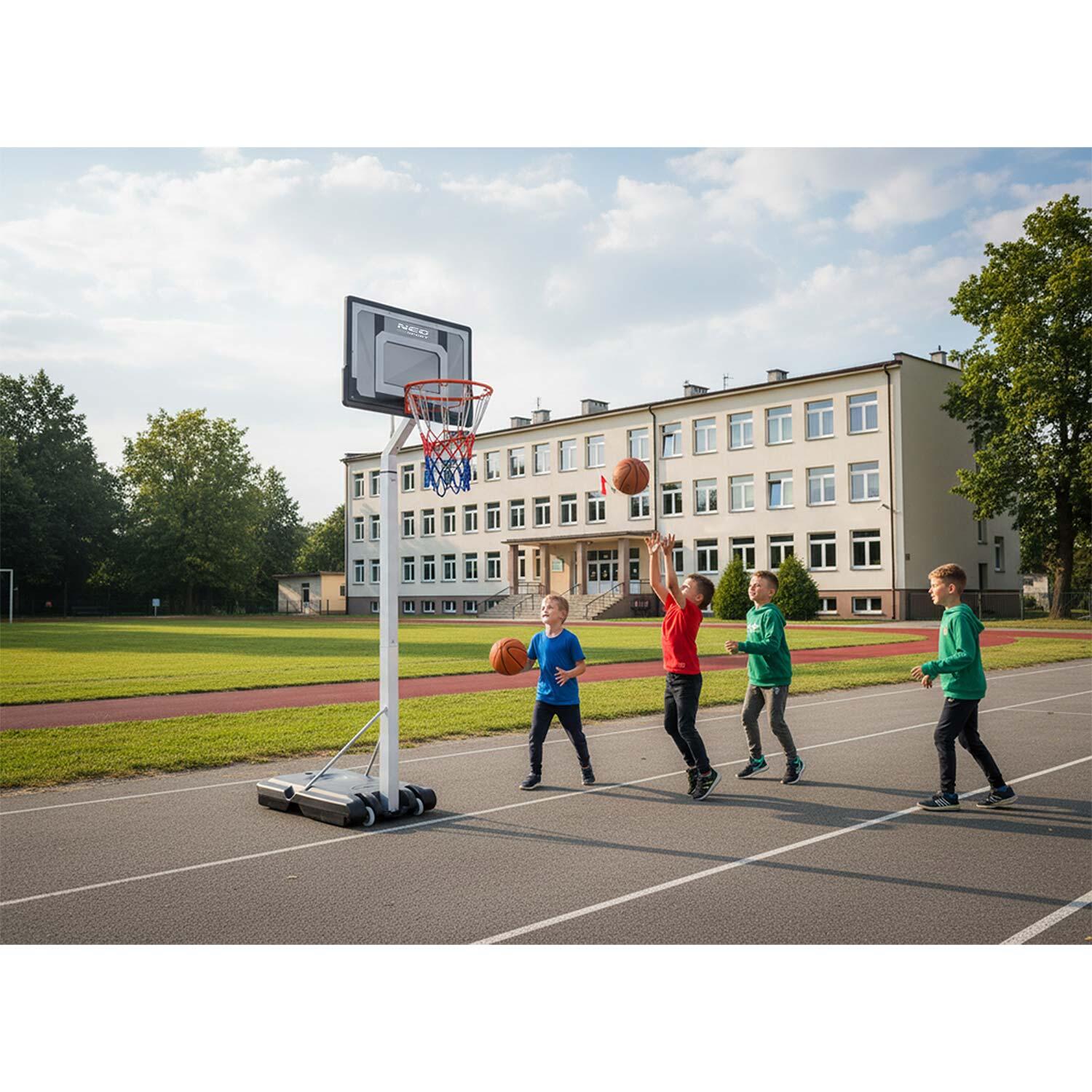Kosz do koszykówki Neo-sport NS-281 regulowany 150-260 cm wolnostojący mobilny 6/7