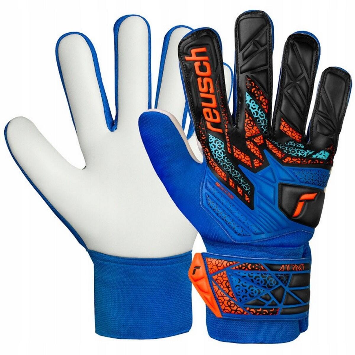 Gants De Gardien De But ATTRAKT STARTER Enfant (Blanc / Noir / Bleu) 4/4
