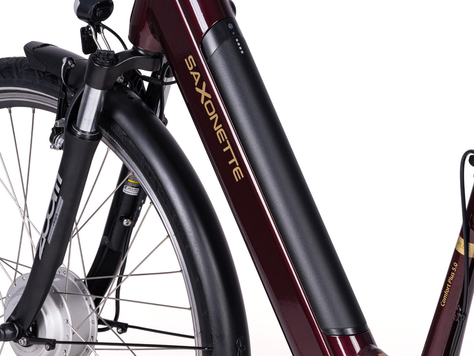 Saxonette Comfort Plus 5.0 dames ebike Nexus 7 13Ah wijnrood 4/5