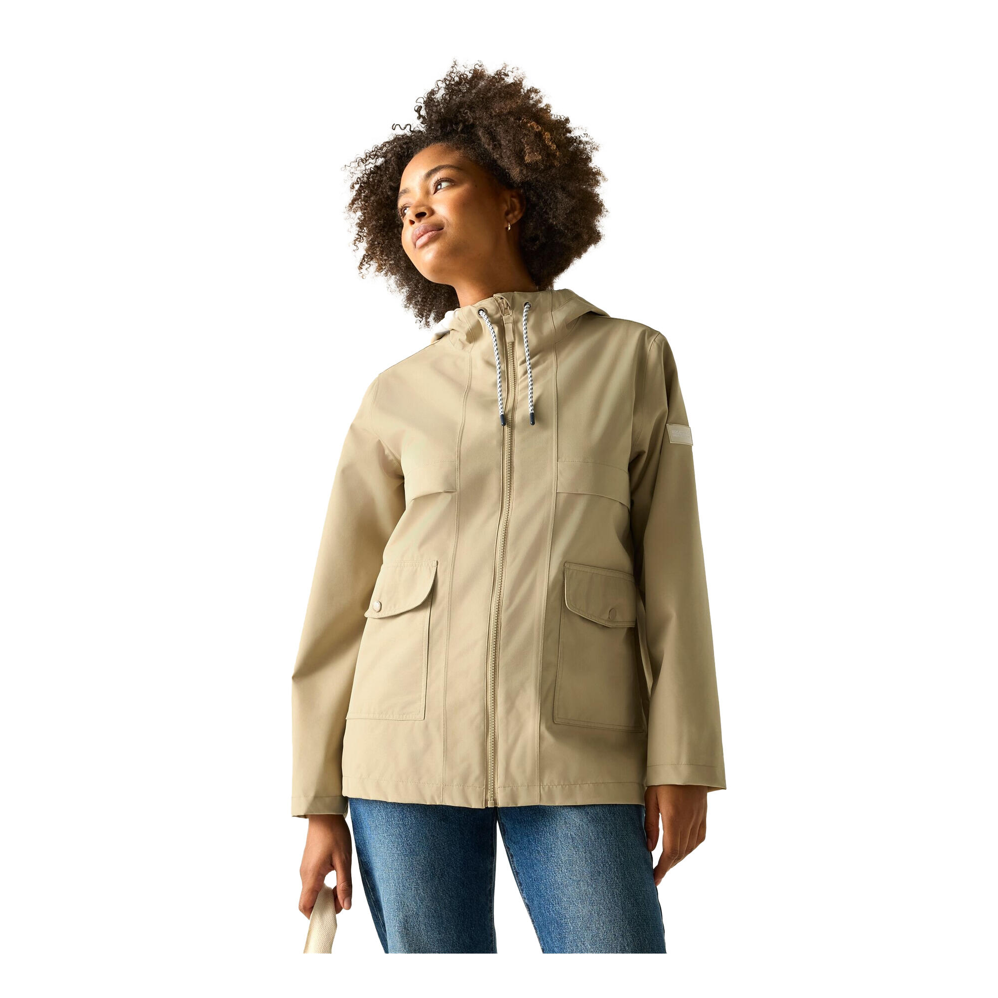 Chaqueta Impermeable Orlea Diseño Floral para Mujer Cebada Maíz 4/5