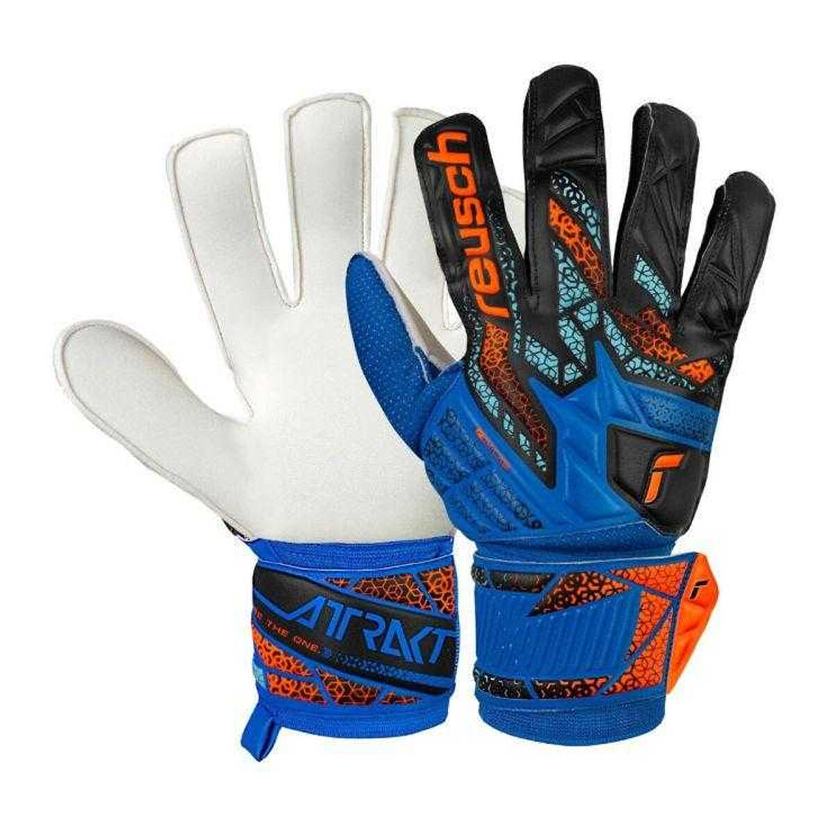 Gants De Gardien De But ATTRAKT SOLID Adulte (Noir / Bleu) 4/4