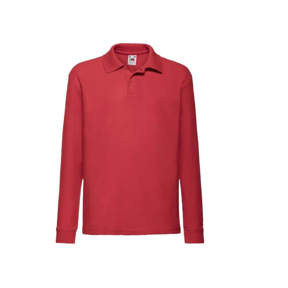 Long sleeve polo for kids Fruit of the Loom 65/35