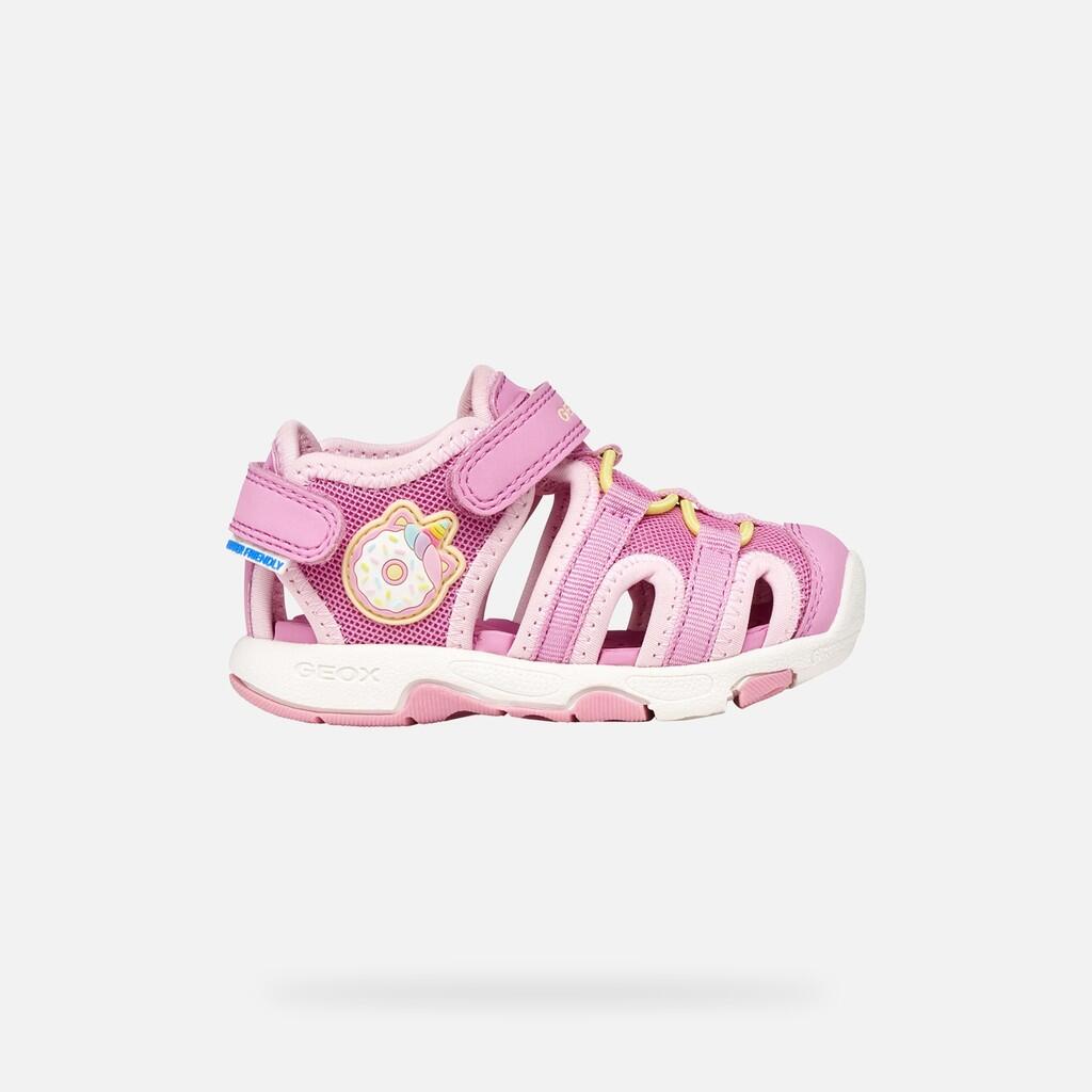 Sandales Bébé Fille SANDAL MULTY BABY GIRL Rose Foncé/Jaune Clair 2/7