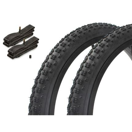 Zestaw opon BMX KENDA 20 cali x 2,125 cala czarny + dętka AV