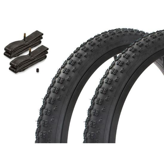 Zestaw opon BMX KENDA 20 cali x 2,125 cala czarny + dętka AV