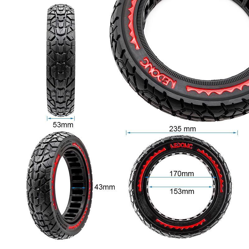 Rueda maciza ultraligera offroad 10x2,125-6,5/B44 - roja [Nedong] 2/5