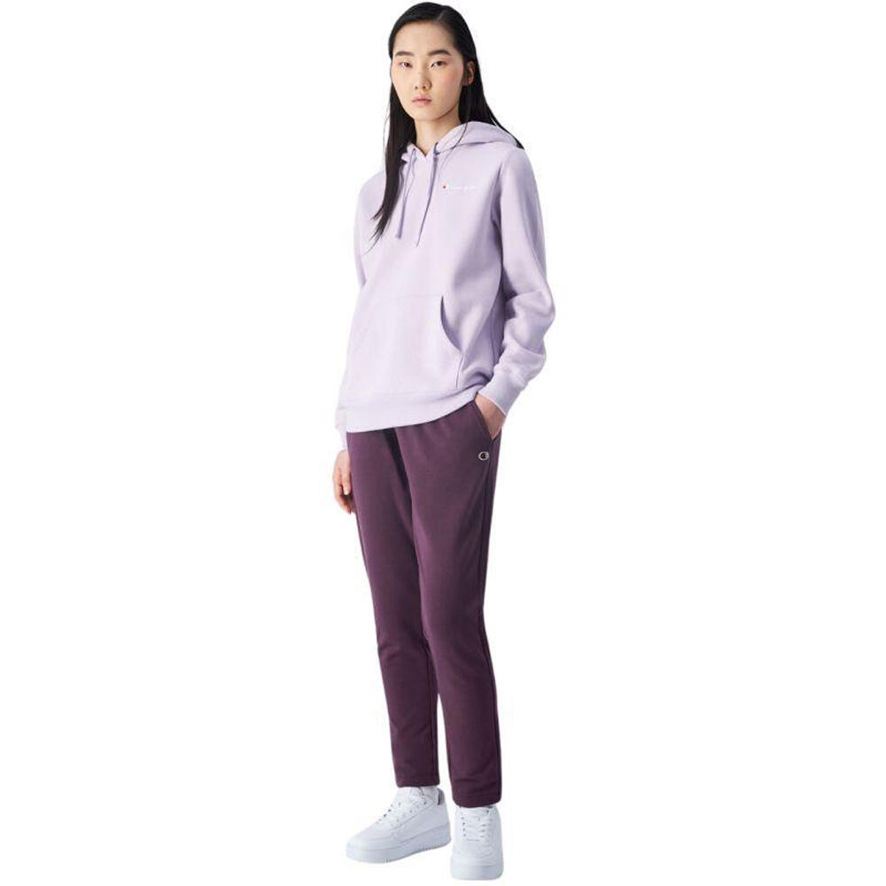 Felpa Con Cappuccio Logo Sul Petto Donna Champion Violetto 4/4
