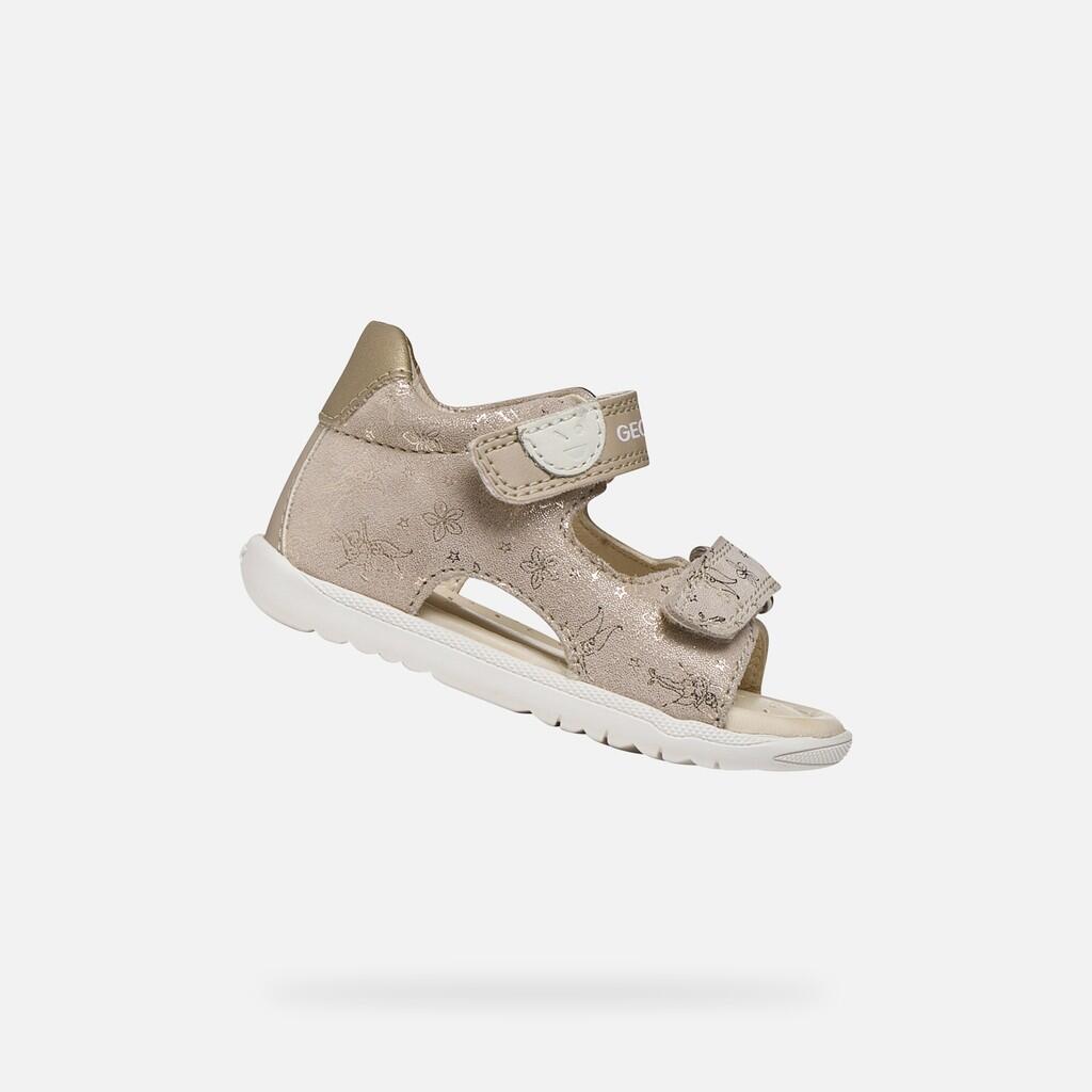Sandales Bébé Fille B SANDAL MACCHIA GIR Beige/Platine 1/7