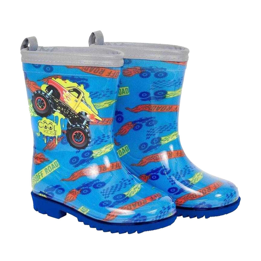 Childrens/Kids Perletti Truck Wellington Boots (Blue/Multicoloured)