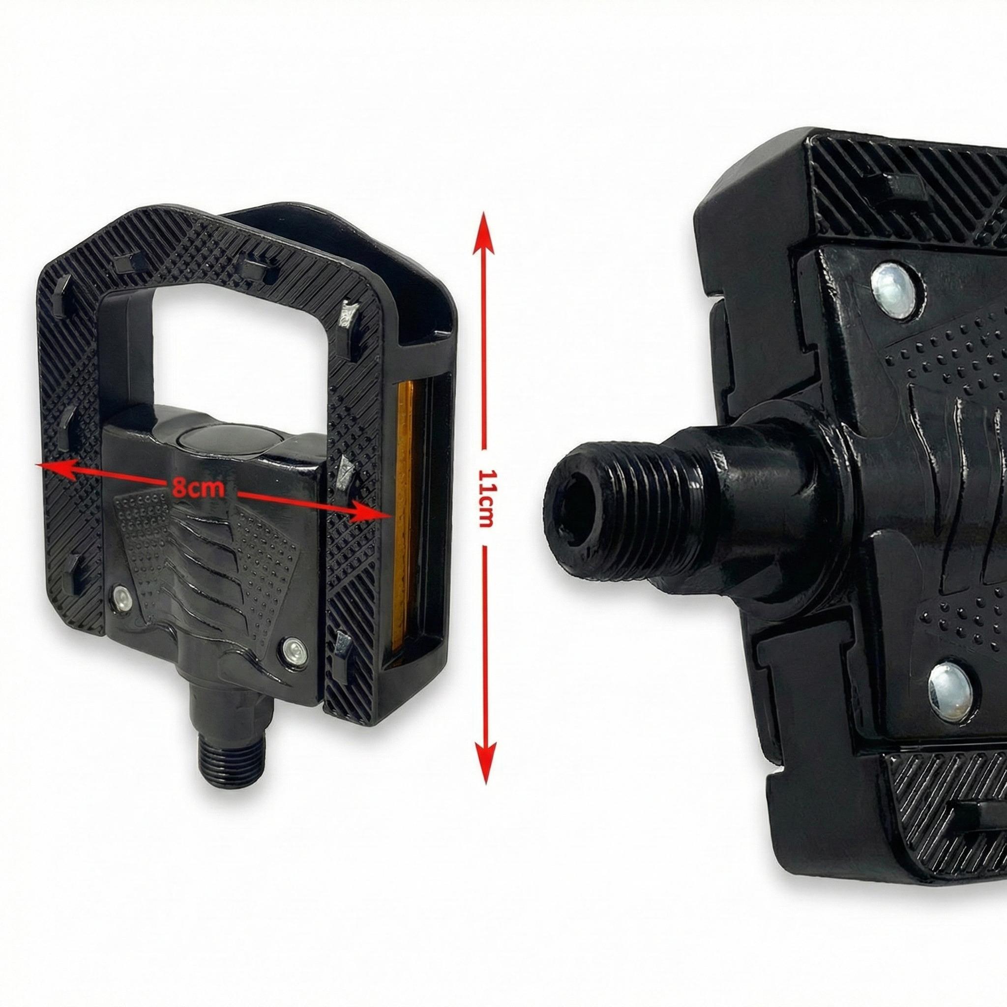 Coppia Pedali Bici Pieghevoli Alluminio 115x24 mm con Riflettori Antiscivolo 4/5