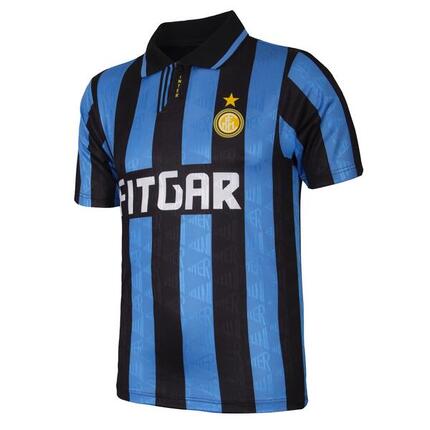 Retro-Fußballtrikot – Herren – FC Internazionale 1991–92 – Blau – Schwarz