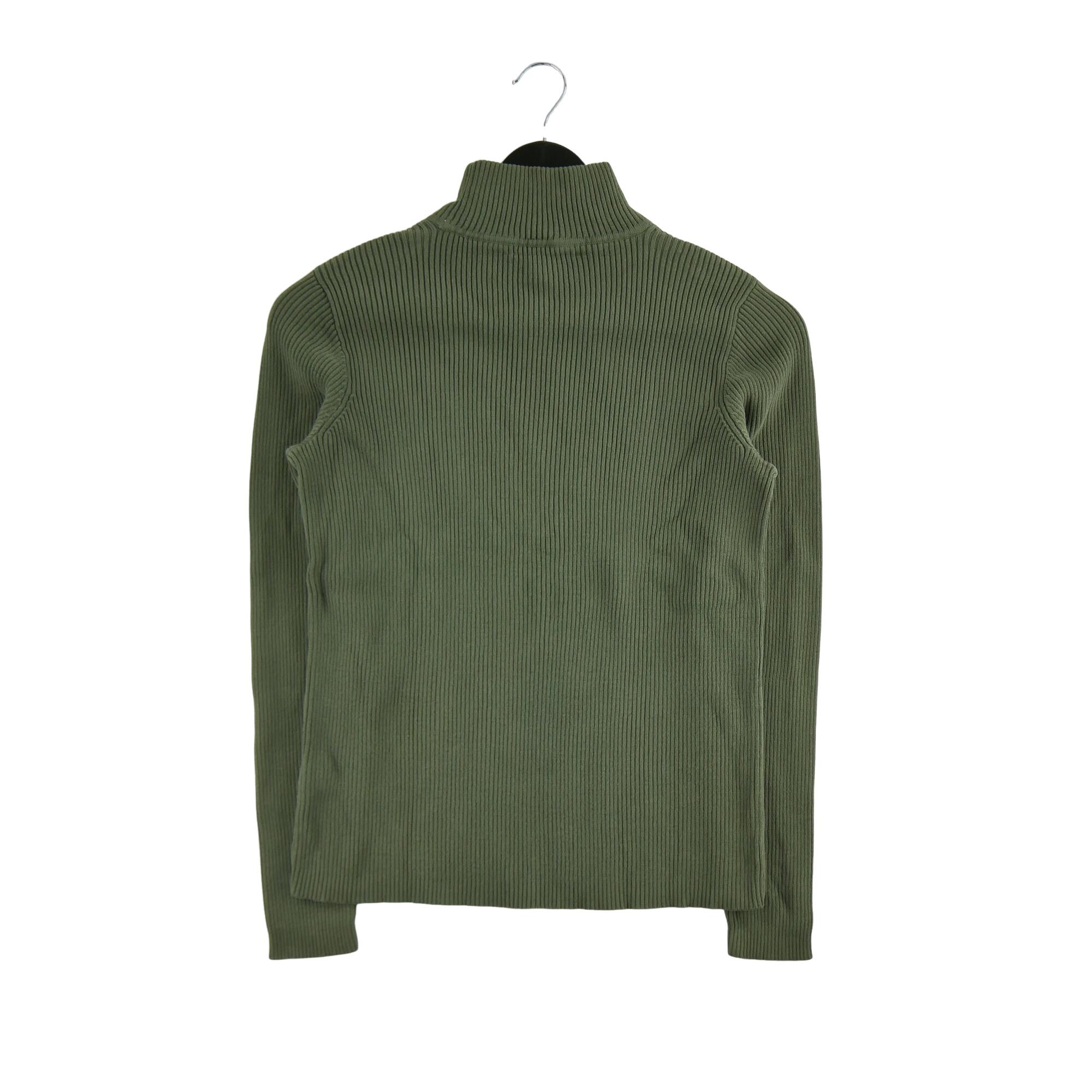 Maglione a collo alto color kaki per donne 2/5