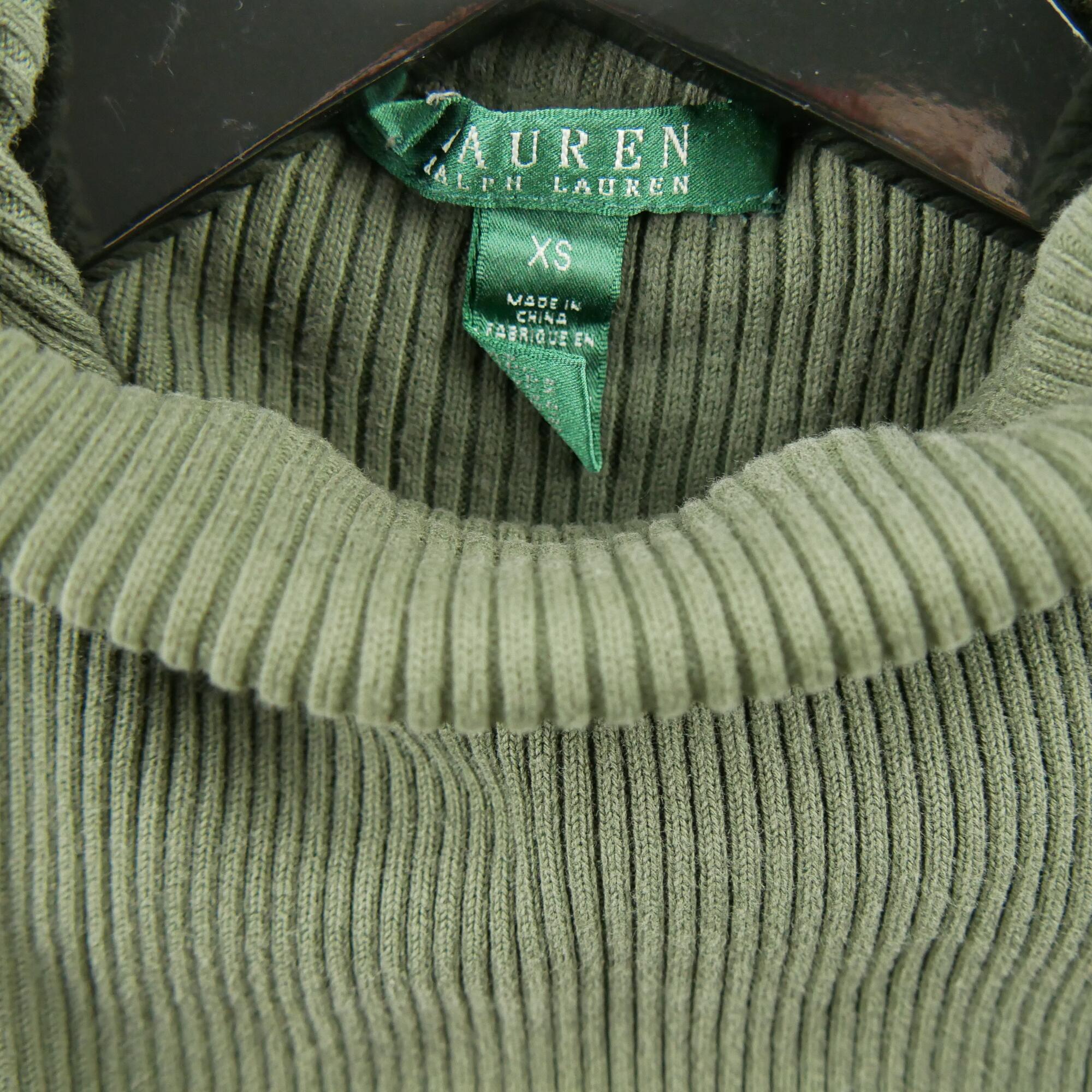 Maglione a collo alto color kaki per donne 5/5