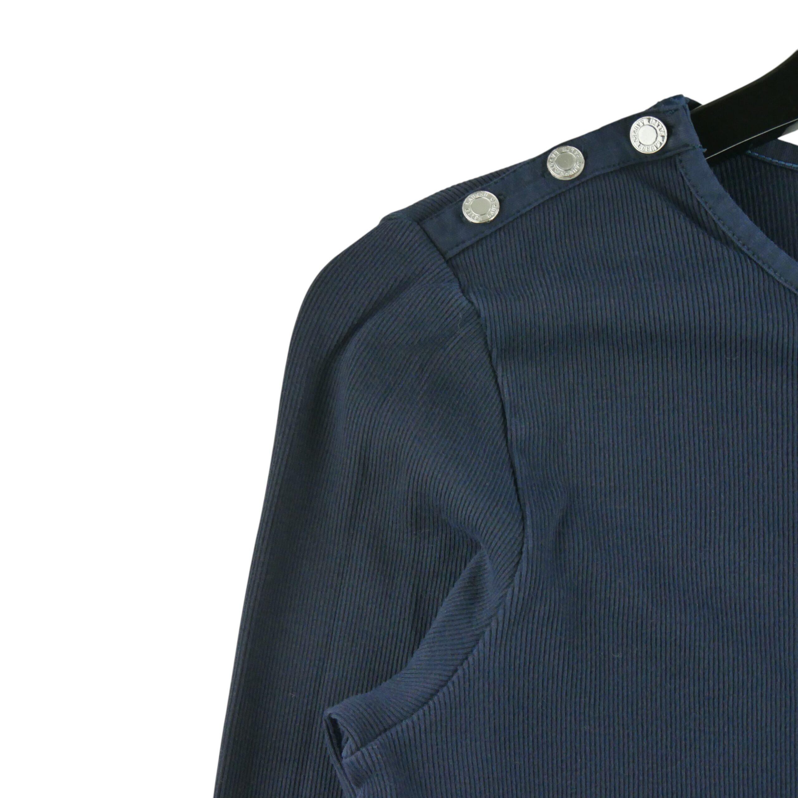 Langarm Damen T-Shirt Dunkelblau 3/5