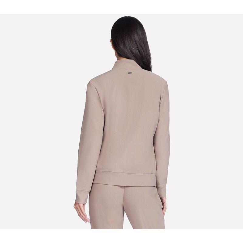 Jacheta femei Skechers GO Luxe Rib Everyday Full Zip Jacket, Roz