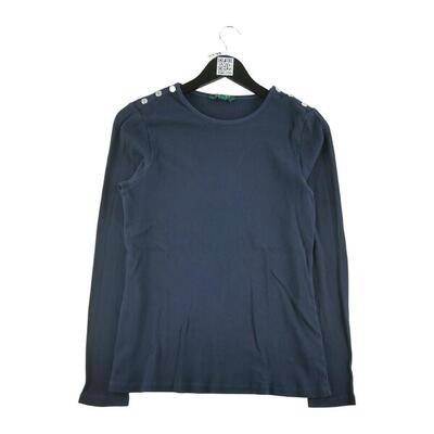 Tweedehands - lange mouw dames t-shirt marineblauw - als nieuw