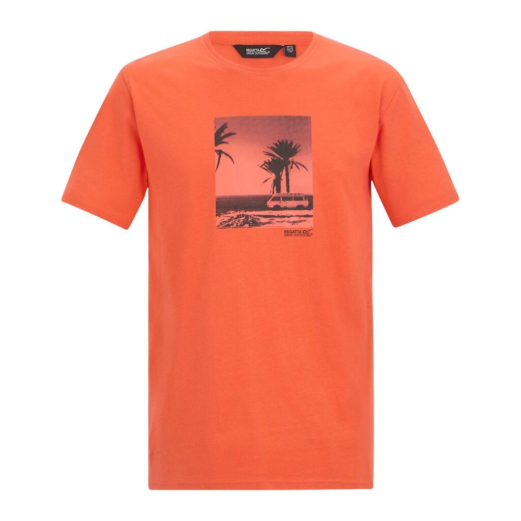 Mens Cline IX Beach TShirt (Tigerlily Orange)