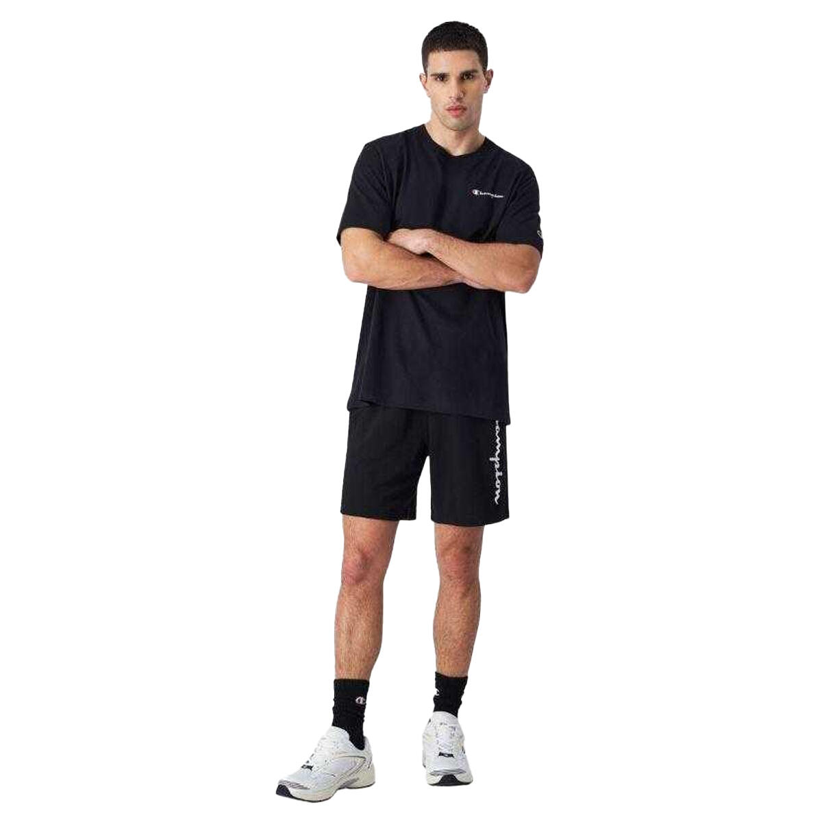 Maglietta Maniche Corte Uomo Champion Nero 4/4