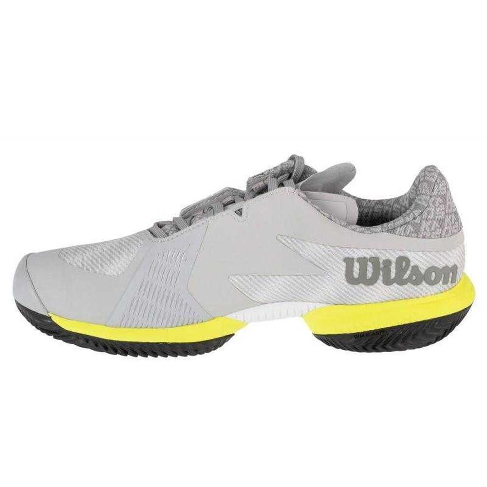 Scarpe Da TennisUomo Wilson Kaos Swift 1.5 Clay Grigio Giallo 2/4