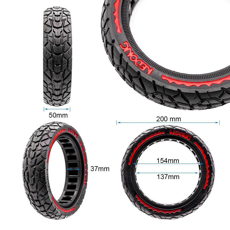 Rueda maciza ultraligera offroad 8,5x2-6,1/B34 - roja [Nedong] 2/5