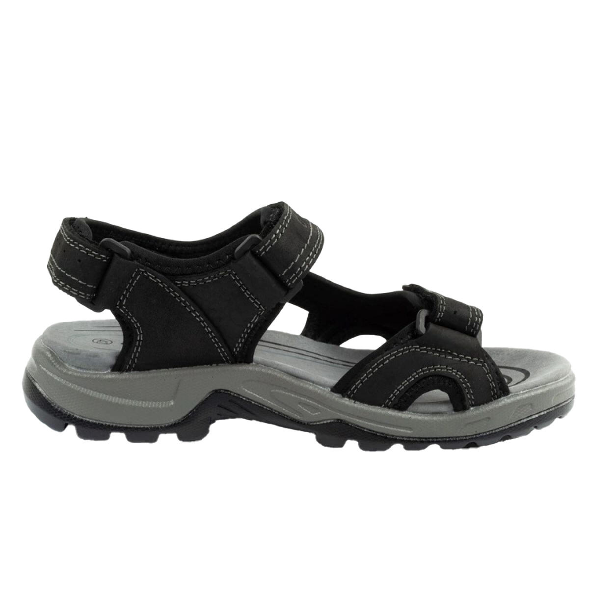 Sandalias de Cuero para Hombre Negro 3/6