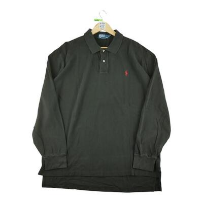 Tweedehands - lange mouwen poloshirt voor mannen zwart - zeer goede staat