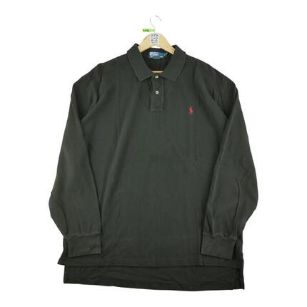 Reconditionné - Polo manches longues Homme Noir - Très Bon État