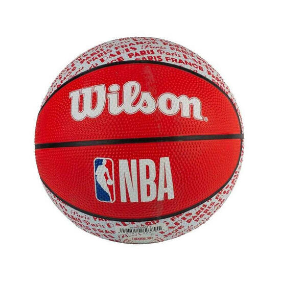 Ballon De Basket Motif/style NBA CITY PARIS (Rouge / Bleu) Taille 3