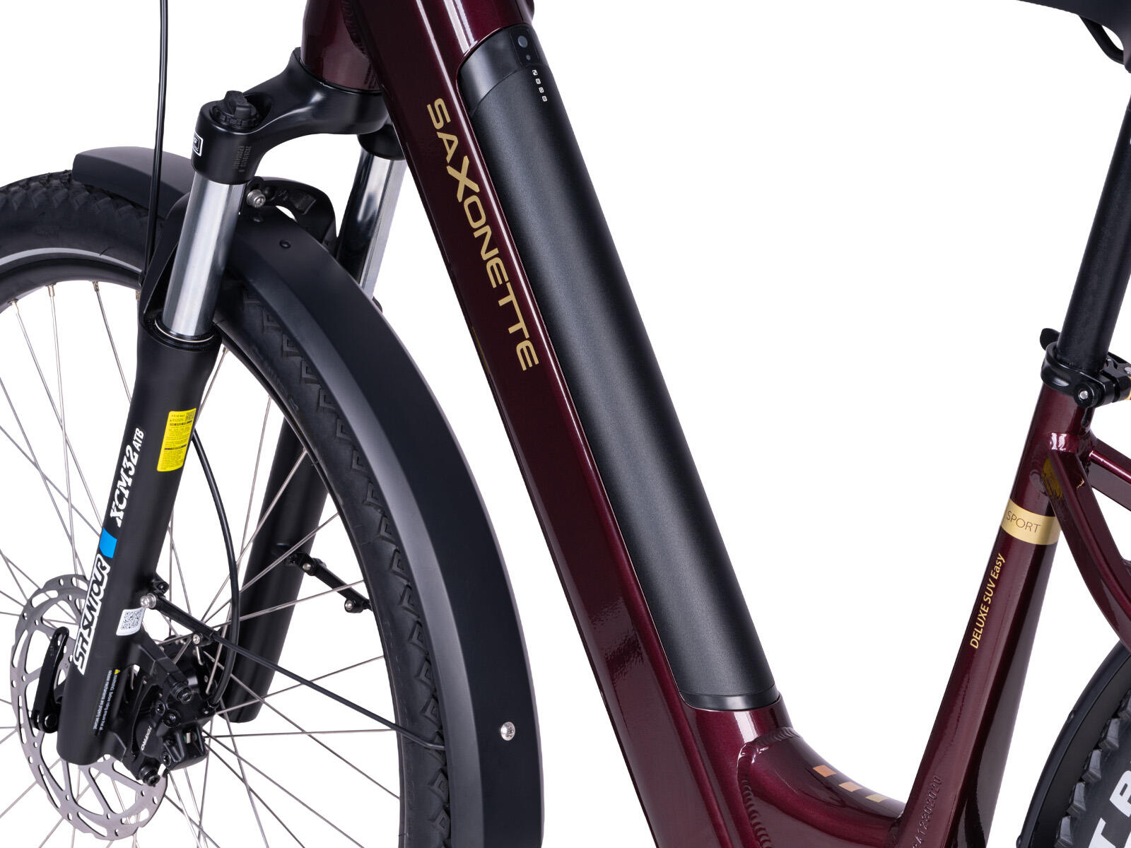 Saxonette Deluxe SUV Easy ebike midmotor 8 sp 14.5 Ah wijnrood 3/5