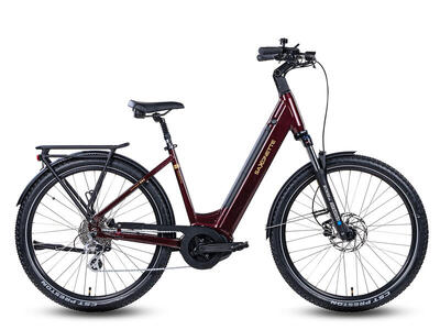 Saxonette deluxe suv easy ebike midmotor 8 sp 14.5 ah wijnrood