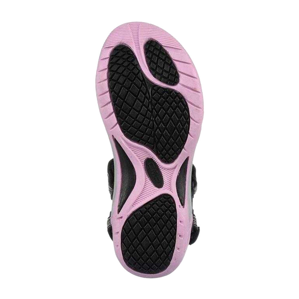 Sandalias Hamal Senderismo para Mujer Negro, Rosa 3/4