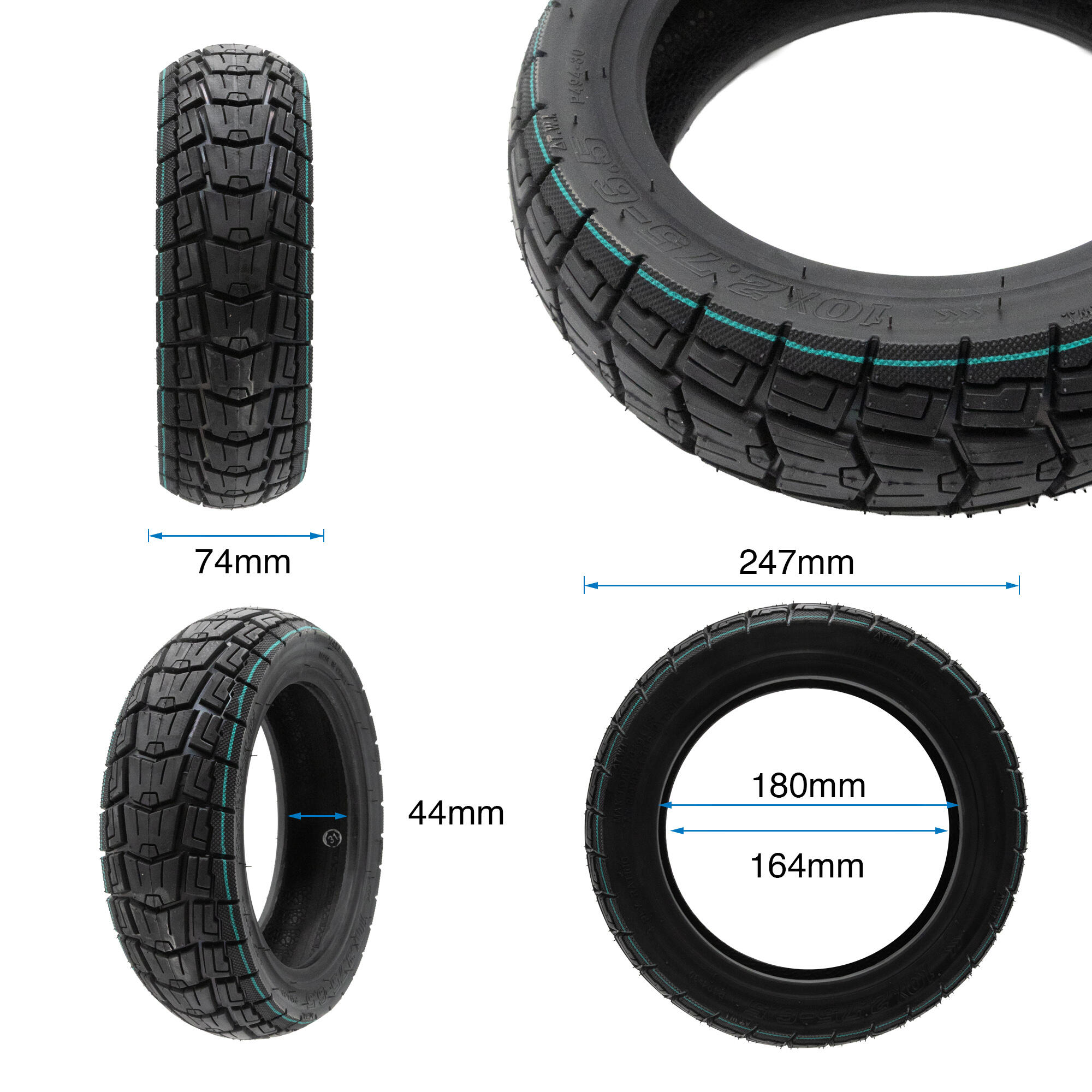 Neumático Tubeless Offroad 10x2,75-6,5 [Ewheel] RUNFLAT 2/5