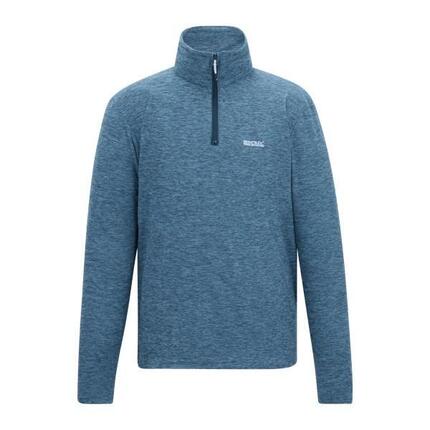 Heren Thompson Marl Half Zip Fleecejack (Maanlicht Denim)